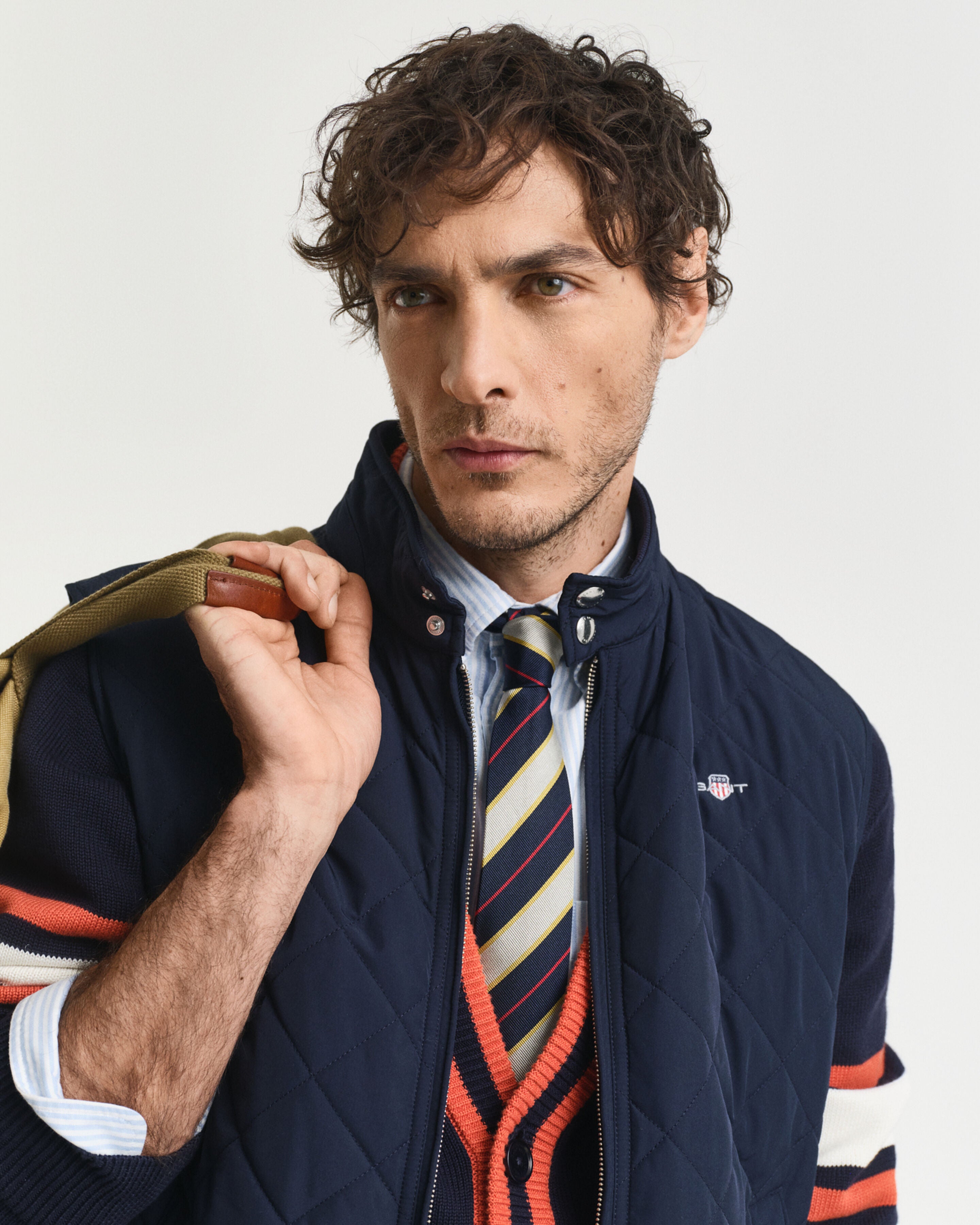 GANT - Quilted Windcheater Vest in Evening Blue 7006341 433