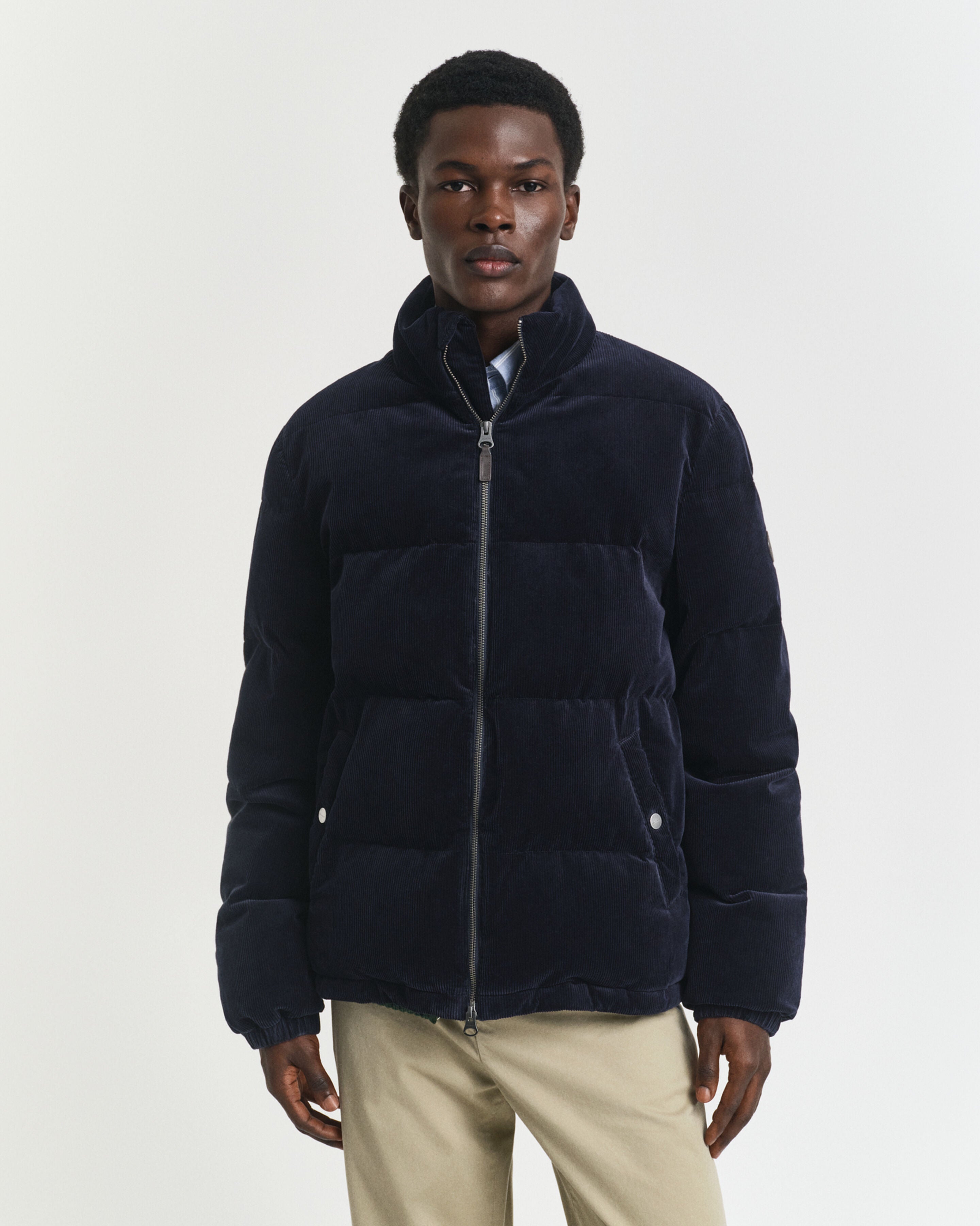 GANT - Corduroy Puffer Jacket In Dark Evening Blue 7006558 433