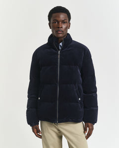 GANT - Corduroy Puffer Jacket In Dark Evening Blue 7006558 433
