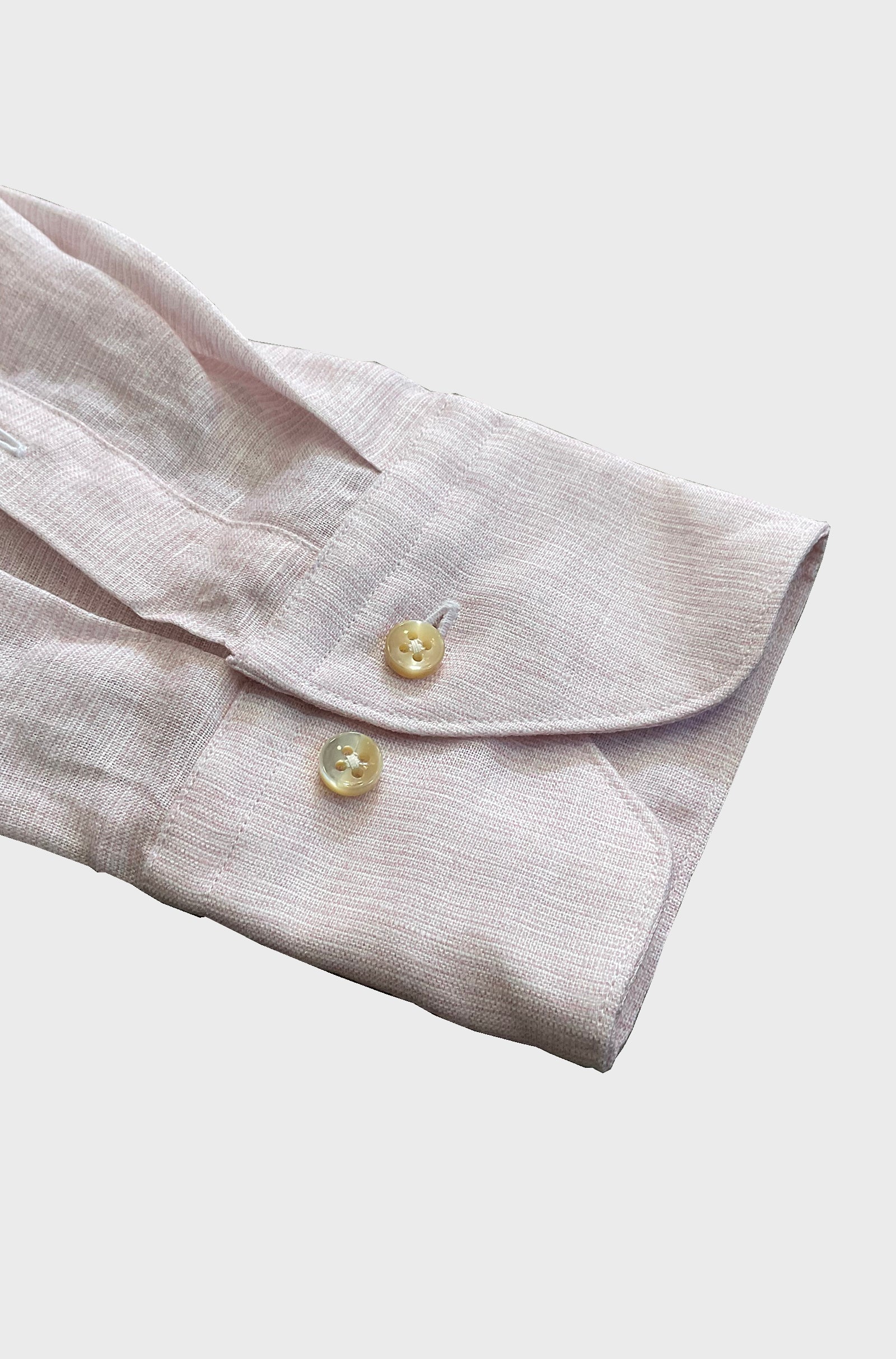 STENSTROMS - SLIMLINE Pink Linen and Lyocell Shirt 7127118925500