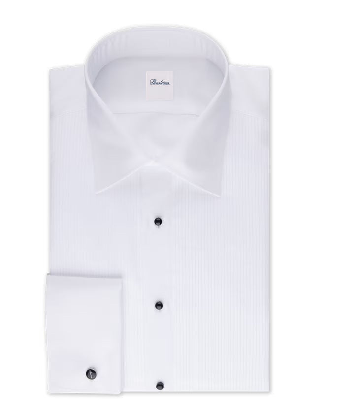 STENSTROMS - White SLIMLINE Tuxedo Shirt 7365611032000