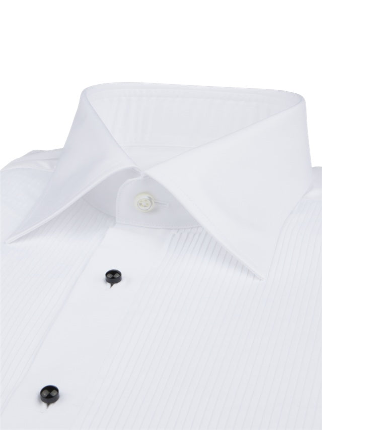 STENSTROMS - White SLIMLINE Tuxedo Shirt 7365611032000