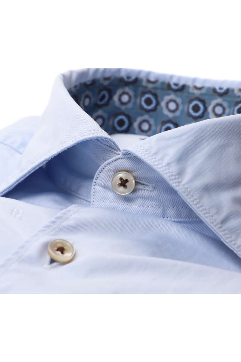 STENSTROMS - Casual SLIMLINE FIT Sky Blue Shirt With Contrast Details 7747210526100