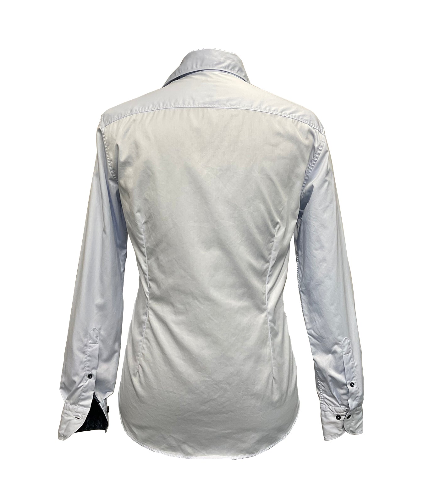 STENSTROMS - SLIMLINE Sky Blue Contrast Twill Shirt 7742210639100