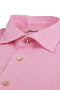 STENSTROMS - SLIMLINE Pink Linen Shirt 7747217970525