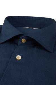 STENSTROMS - SLIMLINE Navy Oxford Shirt 7747218280190