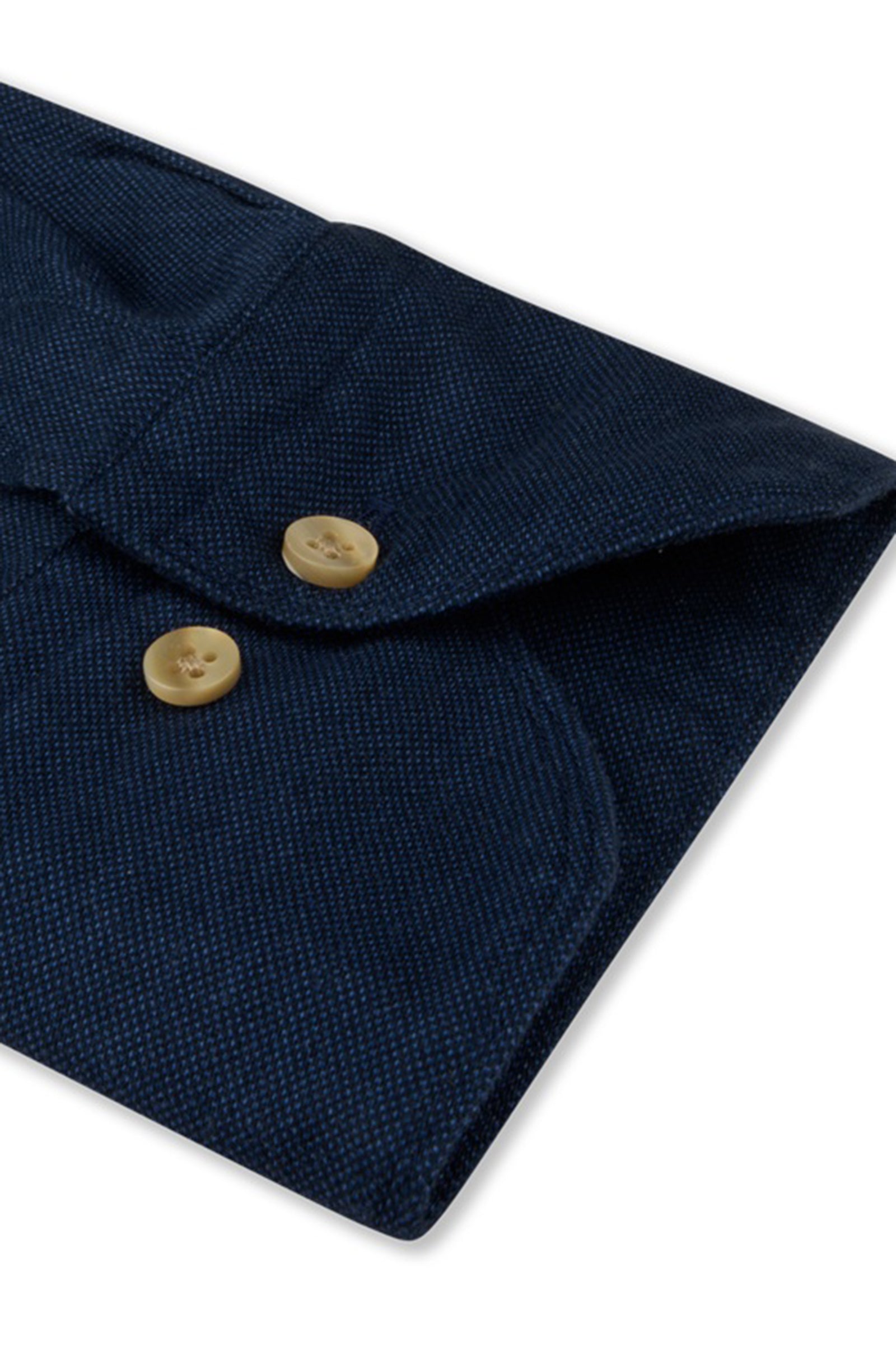 STENSTROMS - SLIMLINE Navy Oxford Shirt 7747218280190