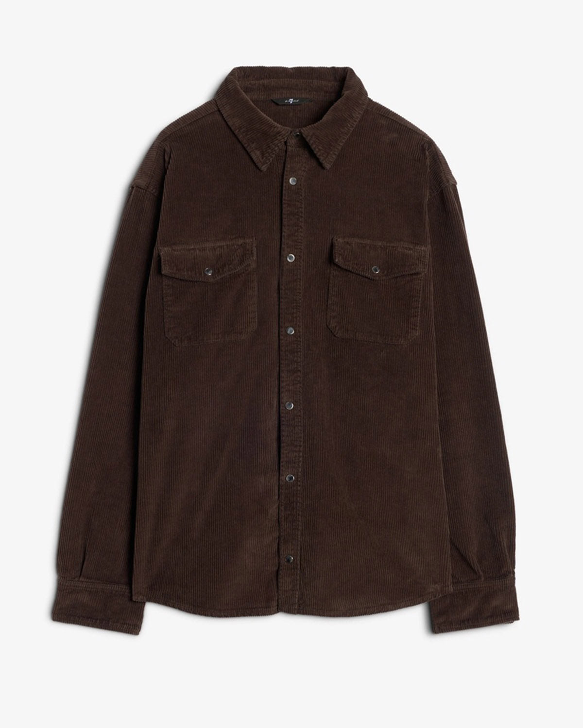 7 FOR ALL MANKIND - Corduroy Overshirt in Coffee Bean 7T800E53