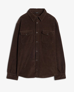 7 FOR ALL MANKIND - Corduroy Overshirt in Coffee Bean 7T800E53