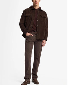 7 FOR ALL MANKIND - Corduroy Overshirt in Coffee Bean 7T800E53