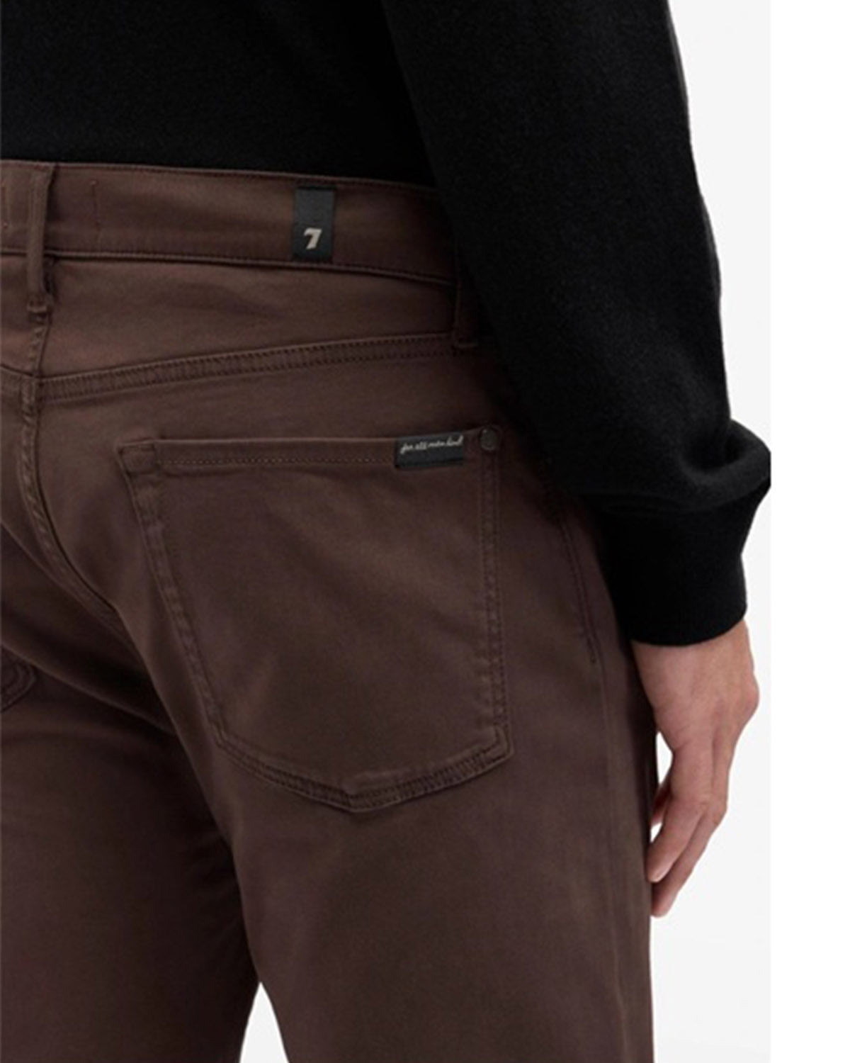 7 FOR ALL MANKIND - SLIMMY Luxe Performance Sateen In COFFEE BEAN 7TC41V60-1NI