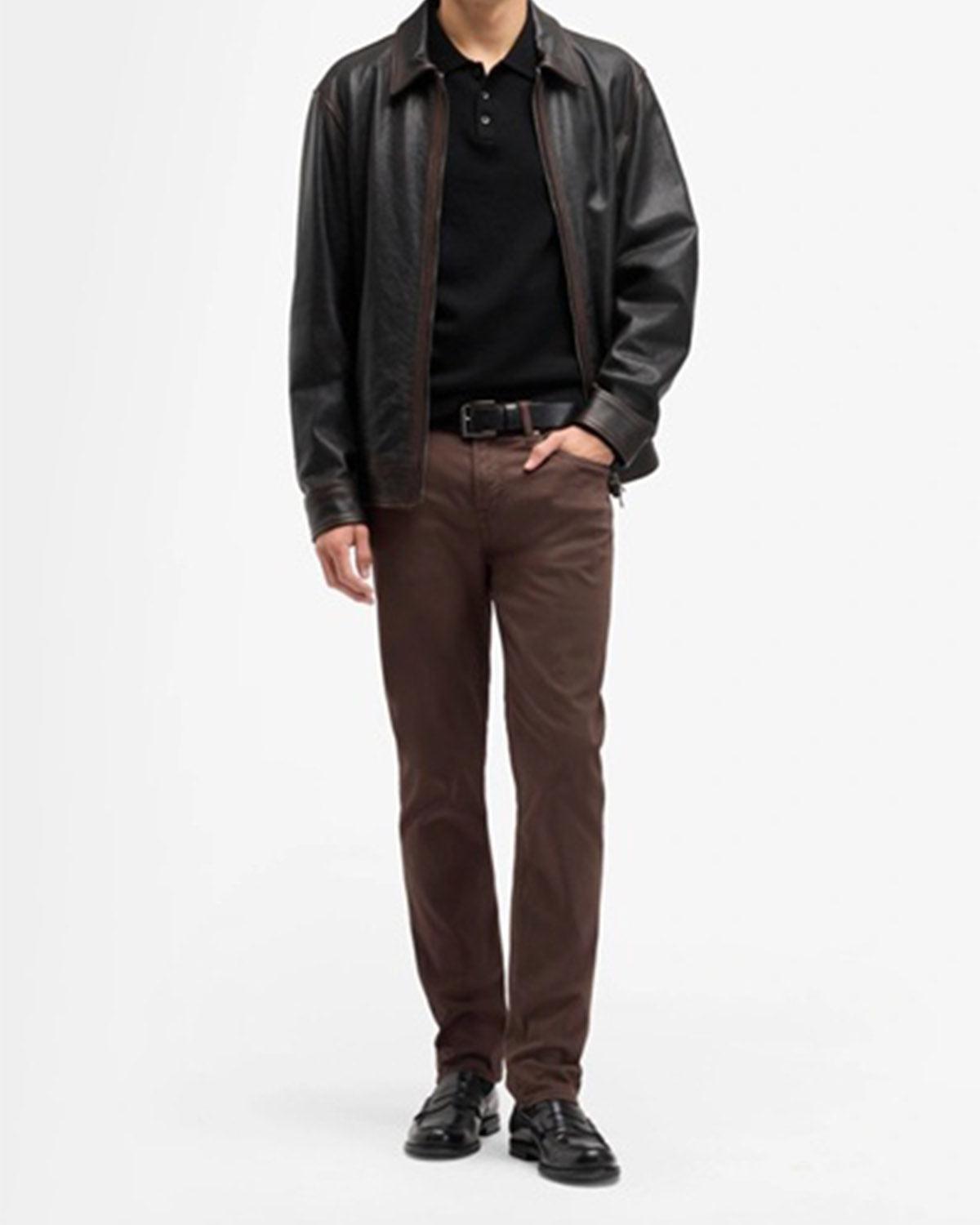 7 FOR ALL MANKIND - SLIMMY Luxe Performance Sateen In COFFEE BEAN 7TC41V60-1NI