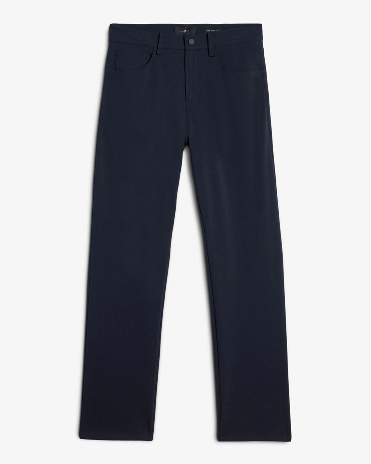 7 FOR ALL MANKIND - THE STRAIGHT Luxe Performance Knit Stretch Trousers in Navy Blue 7TE70E23-1LT