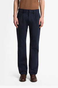 7 FOR ALL MANKIND - THE STRAIGHT Luxe Performance Knit Stretch Trousers in Navy Blue 7TE70E23-1LT