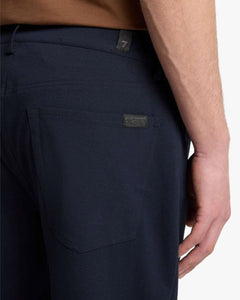 7 FOR ALL MANKIND - THE STRAIGHT Luxe Performance Knit Stretch Trousers in Navy Blue 7TE70E23-1LT