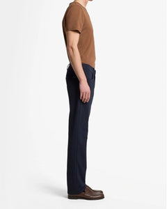 7 FOR ALL MANKIND - THE STRAIGHT Luxe Performance Knit Stretch Trousers in Navy Blue 7TE70E23-1LT
