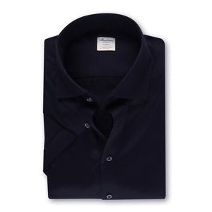 STENSTROMS - Navy Blue Short Sleeve SLIMLINE Jersey Shirt 8400048270190