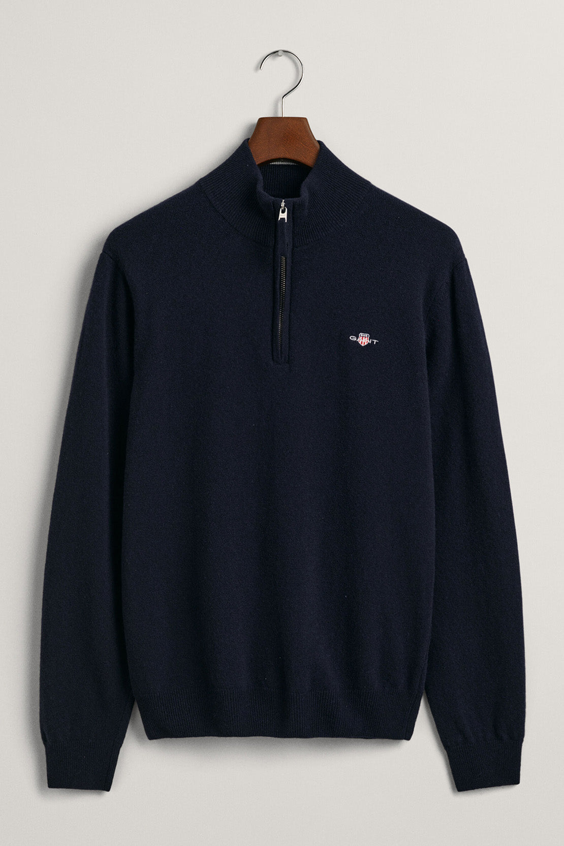 GANT - Superfine Lambswool Half-Zip Sweater in Dark Marine Blue 87213 410