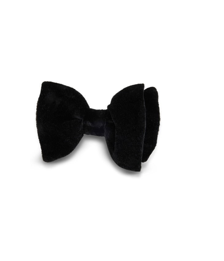 STENSTROMS - Black Velvet Bow Tie, Pre-Tied