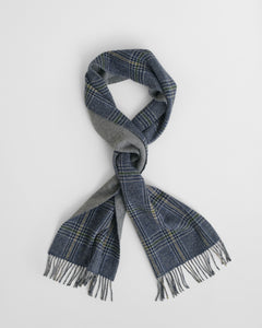 GANT - Double-Faced Check Scarf in Dark Grey Melange 9920251 092