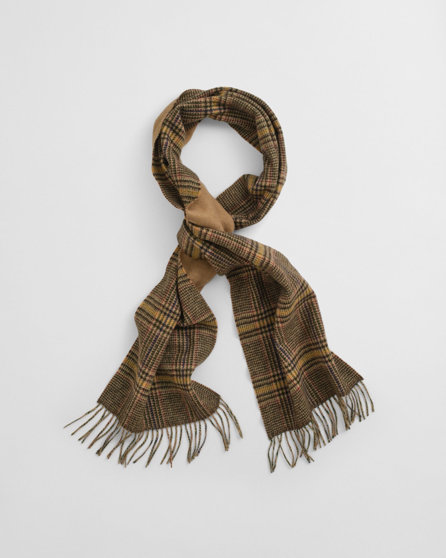 GANT - Double-Faced Check Scarf in Warm Khaki 9920251 213