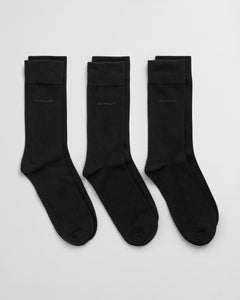 GANT - 3-Pack Soft Cotton Socks in Black 9960256 005