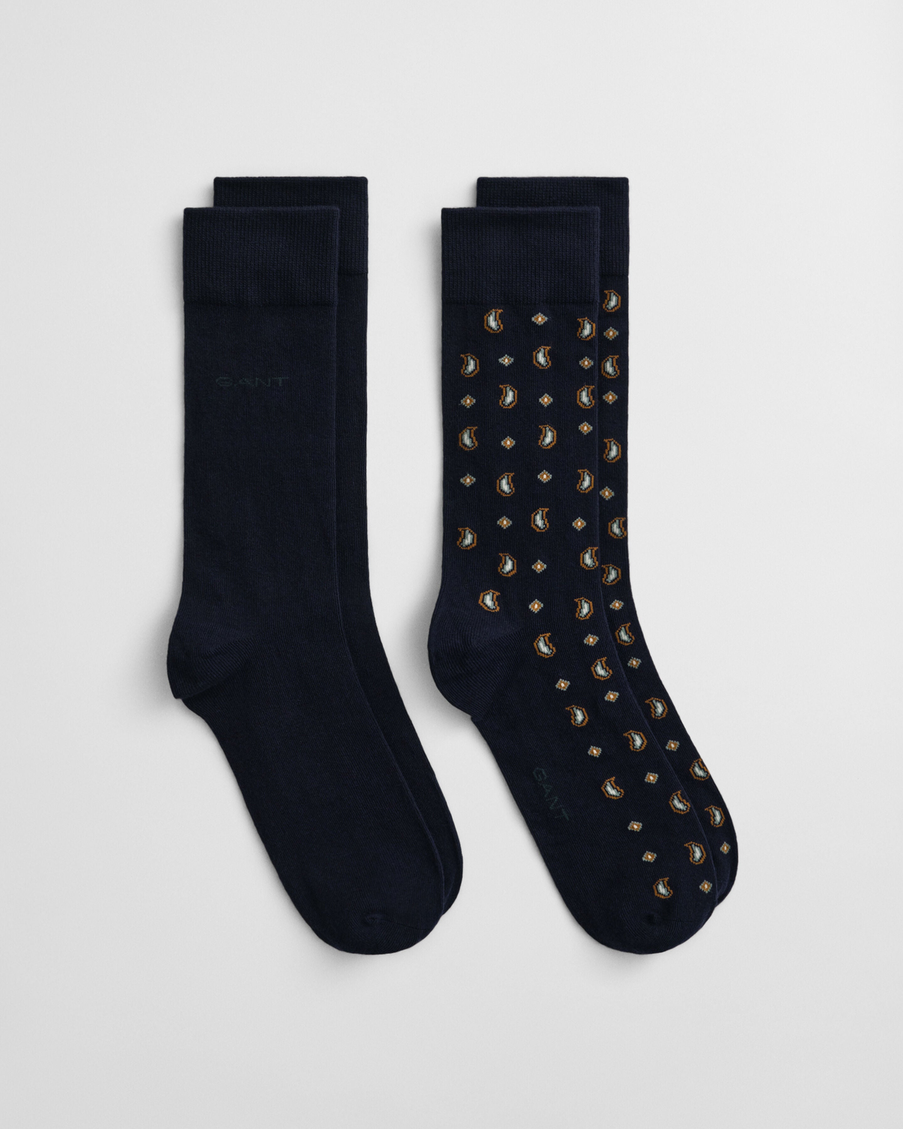 GANT - 2-Pack Paisley Patterned Socks Gift Box in Marine 9960360 410