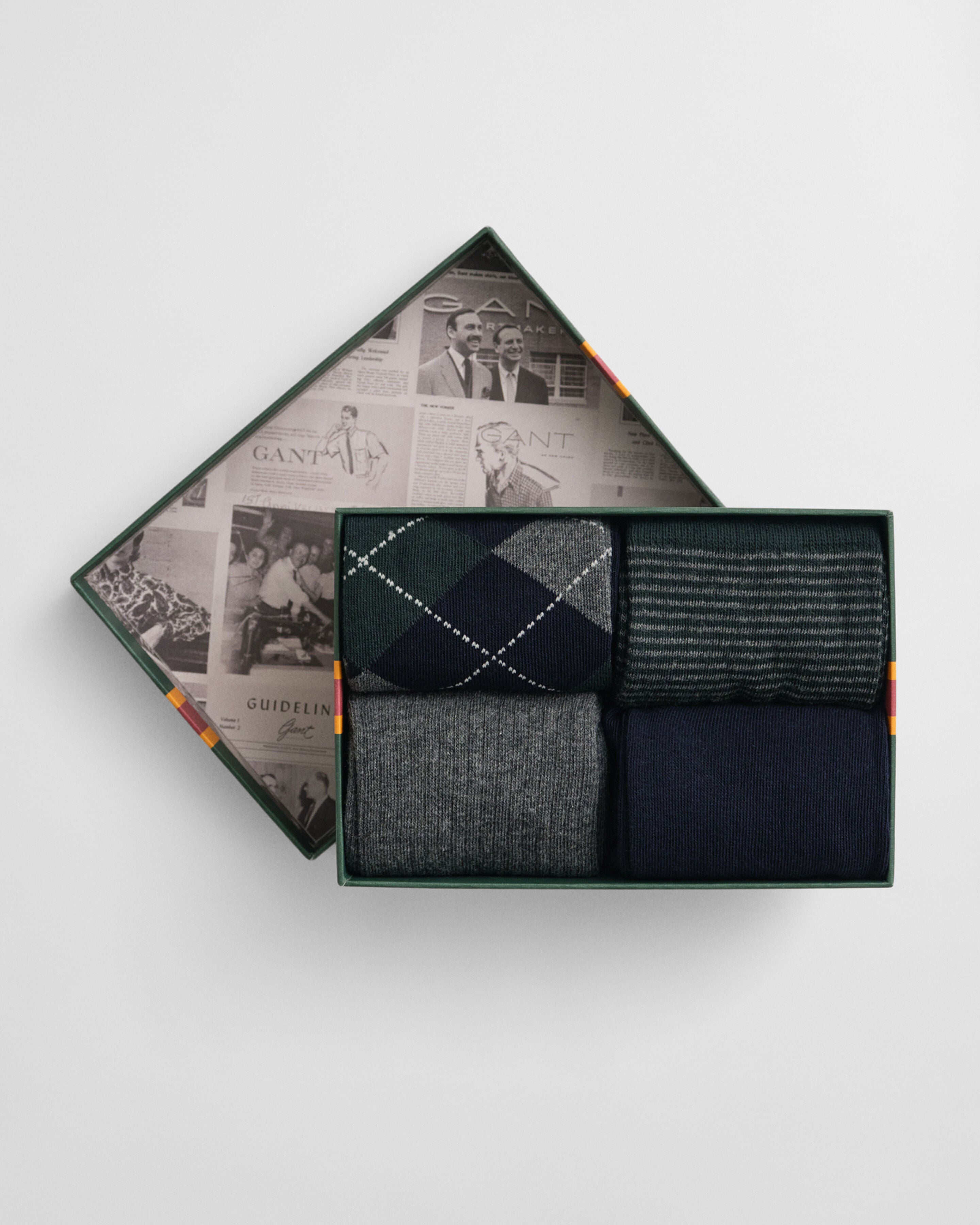 GANT - 4-Pack Argyle & Striped Socks Gift Box 9960362 410