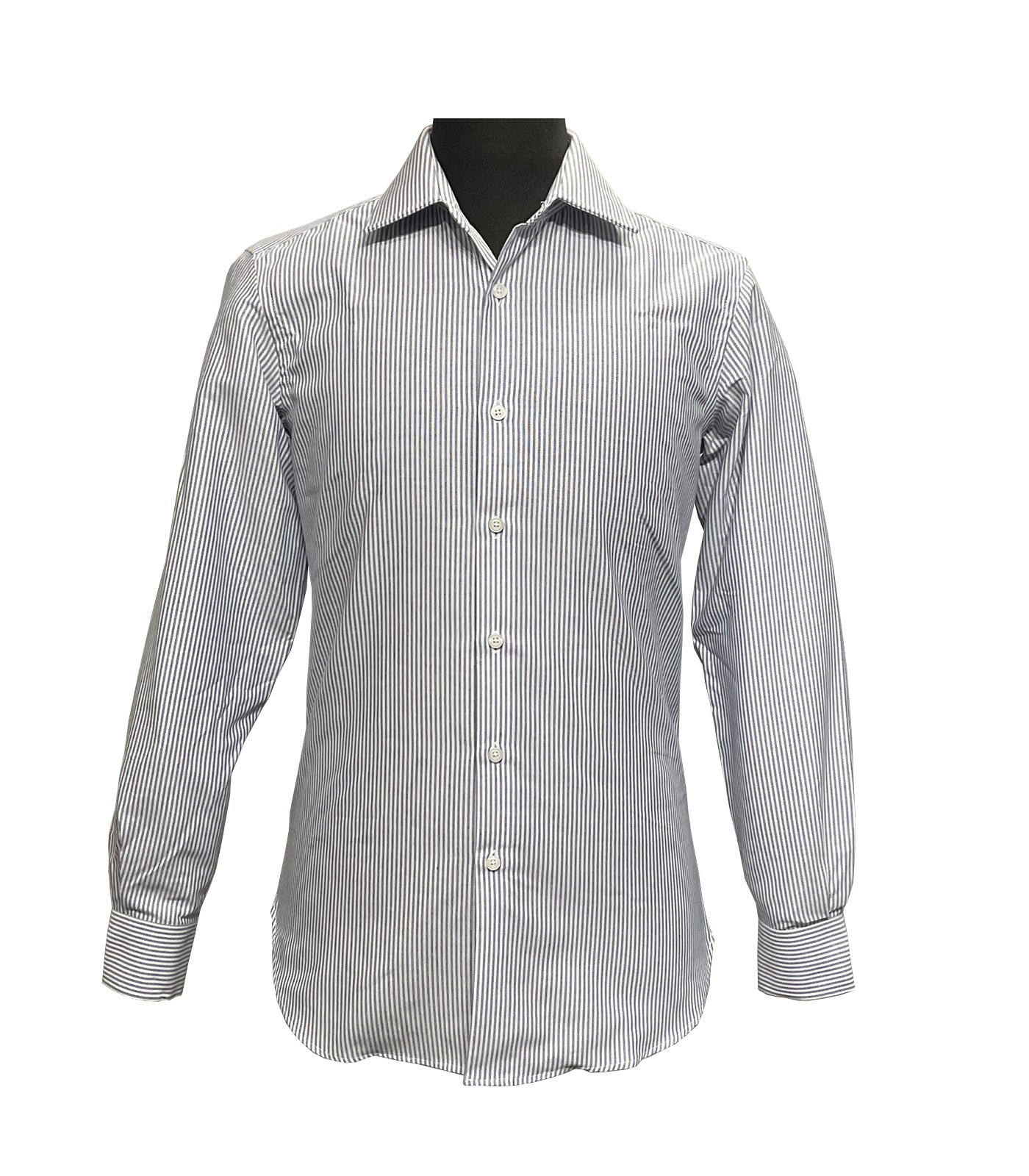 PAL ZILERI - Regular Fit Striped Oxford Cotton Shirt in Blue