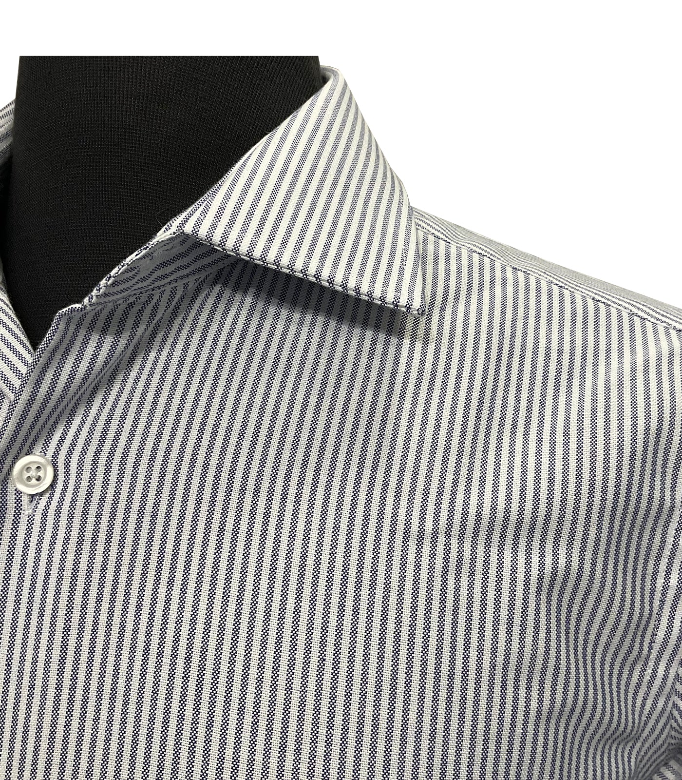 PAL ZILERI - Regular Fit Striped Oxford Cotton Shirt in Blue