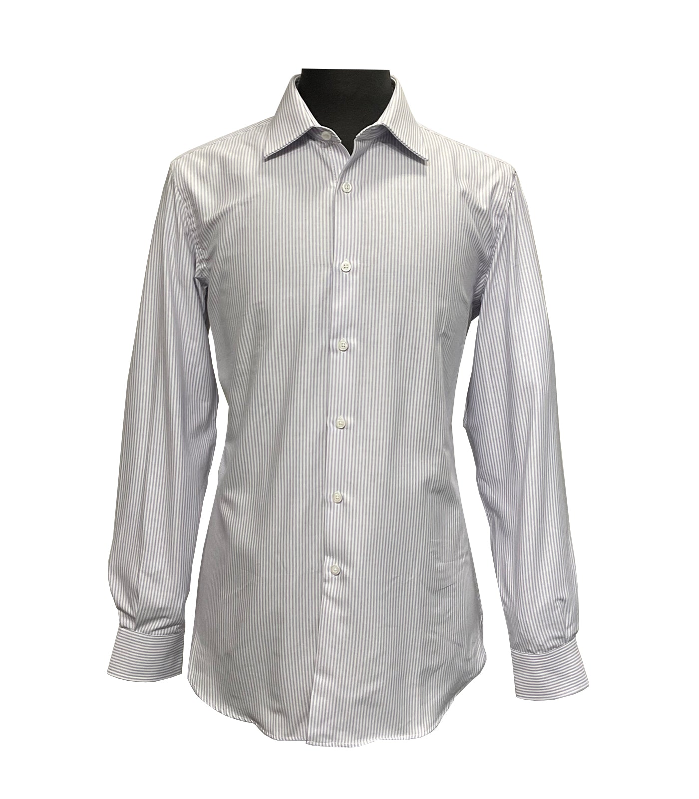 PAL ZILERI - Regular Fit Striped Oxford Cotton Shirt in Violet