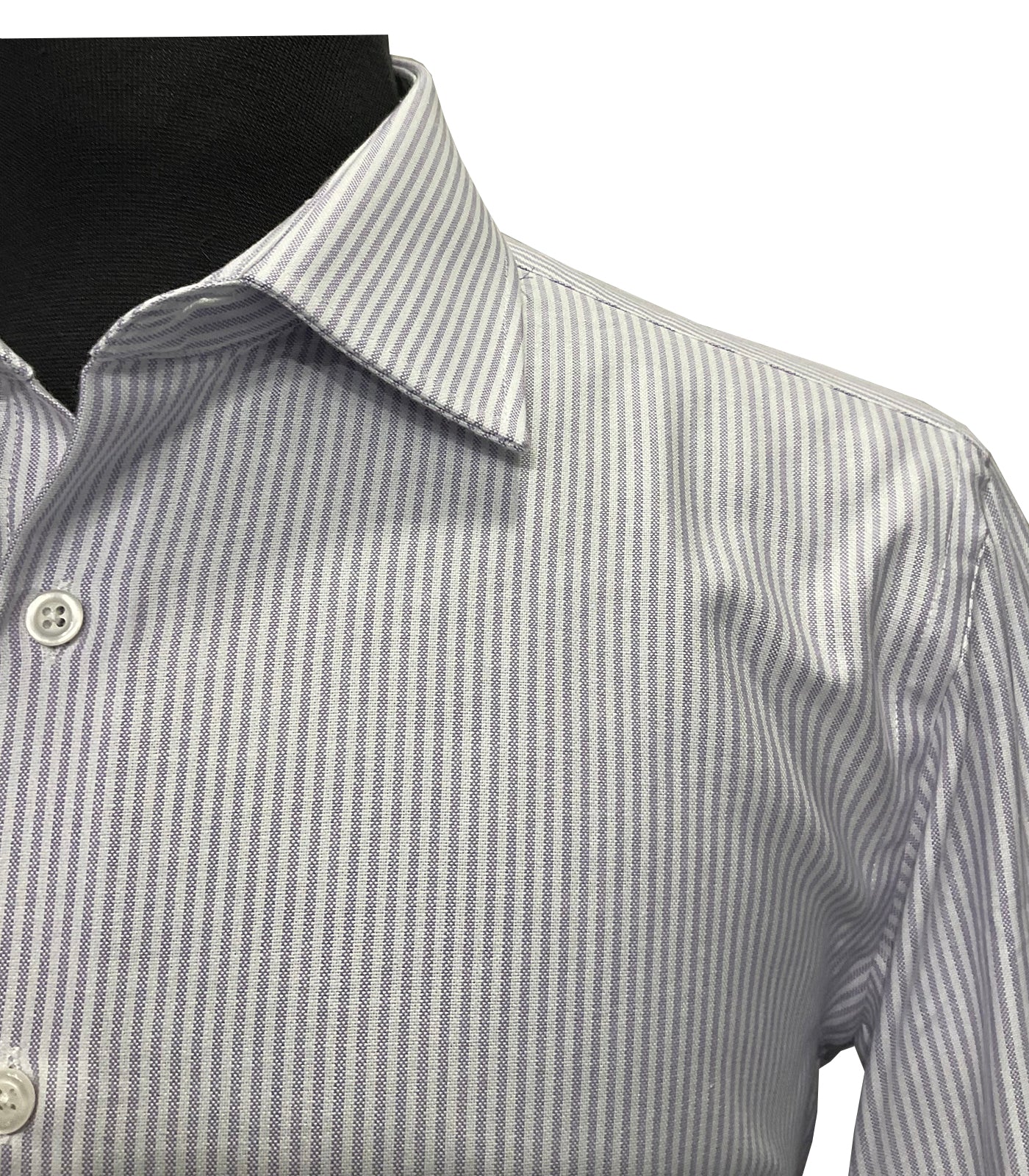 PAL ZILERI - Regular Fit Striped Oxford Cotton Shirt in Violet