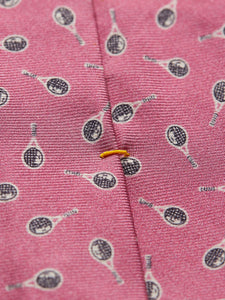 ETON - Pink/Red Tennis Racket Design Silk Tie A0003169055
