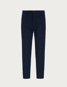 CANALI - NAVY BLUE STRETCH COTTON TROUSERS 71019-AV03425-301