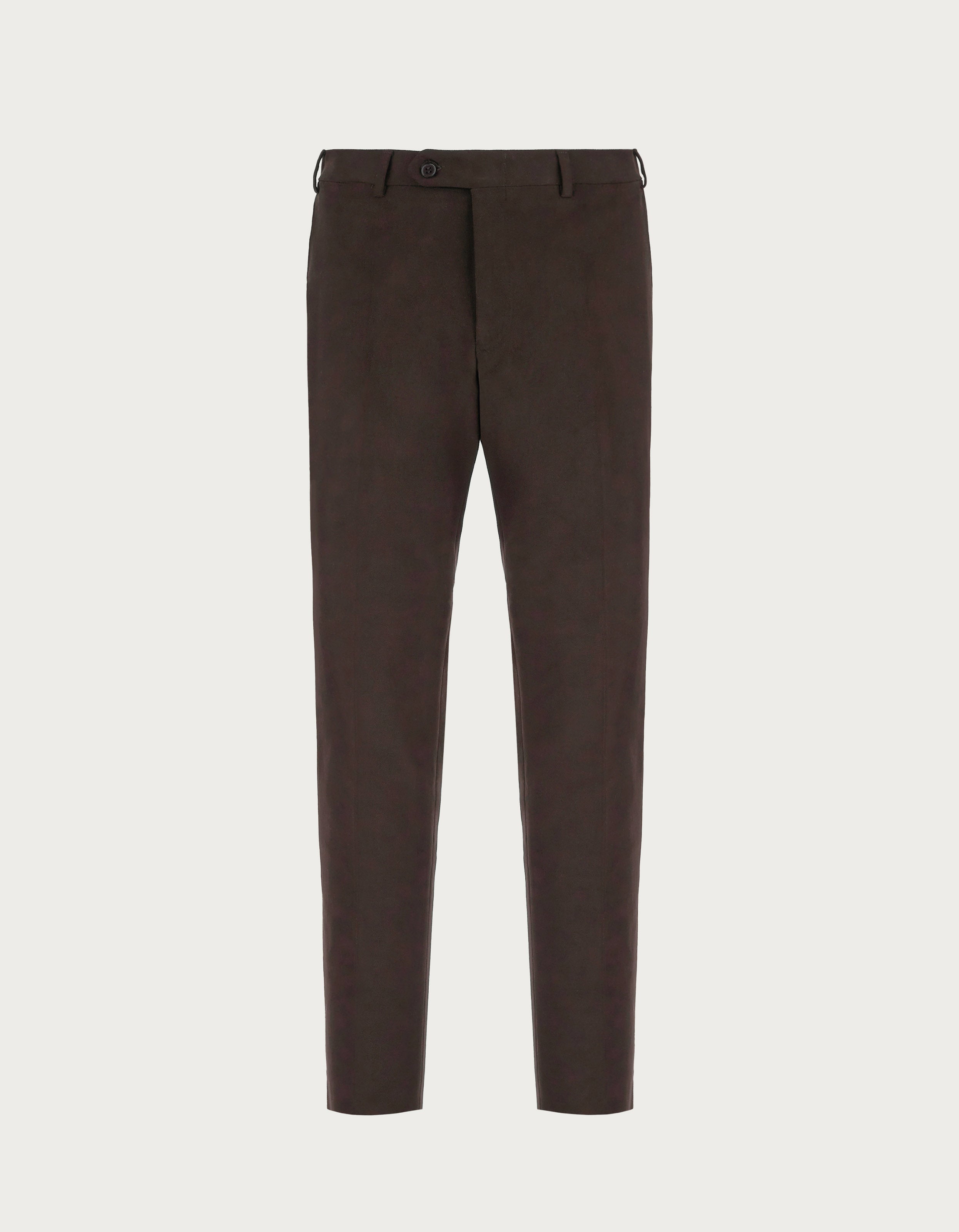 CANALI - BROWN STRETCH COTTON TROUSERS 71019-AV03425-502