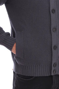 FILIPPO DE LAURENTIIS - Graphite Grey Chunky Merino Wool Cardigan BB3MLTWM71 970