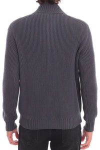 FILIPPO DE LAURENTIIS - Graphite Grey Chunky Merino Wool Cardigan BB3MLTWM71 970