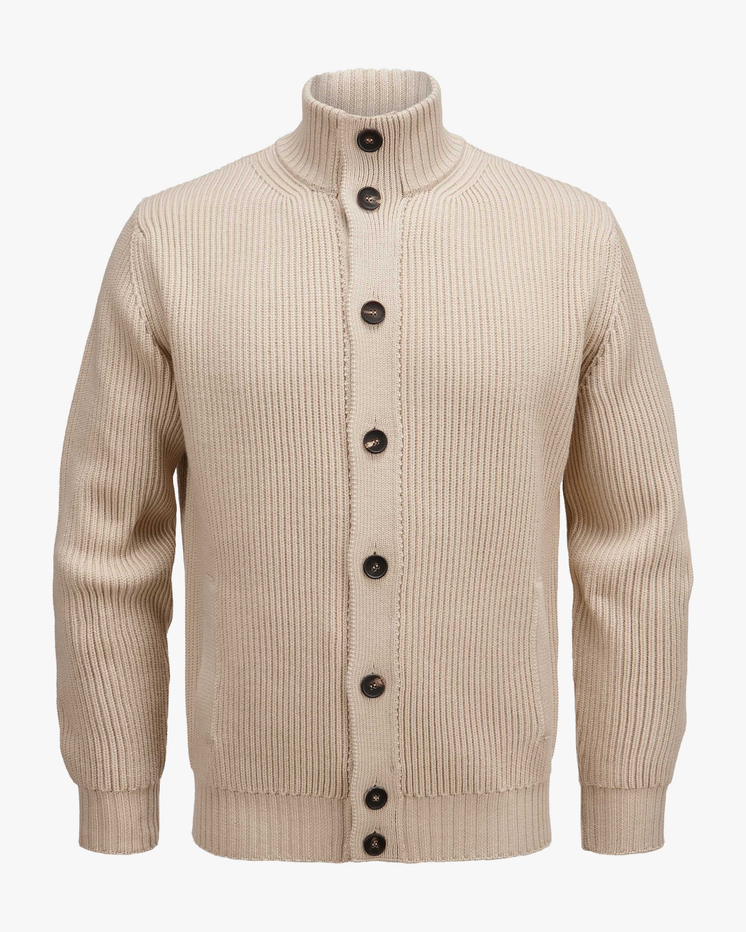 FILIPPO DE LAURENTIIS - Beige Chunky Merino Wool Cardigan BB3MLTWM71 061