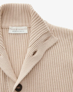 FILIPPO DE LAURENTIIS - Beige Chunky Merino Wool Cardigan BB3MLTWM71 061