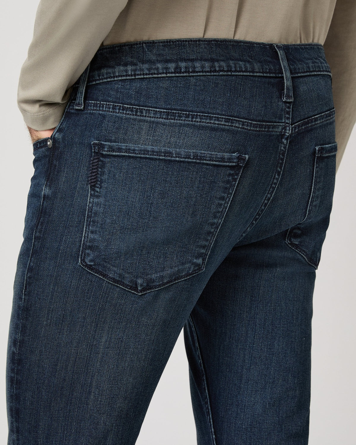 PAIGE - Transcend LENNOX Slim Jean in BENICIO Mid Blue Wash M653O29-C764