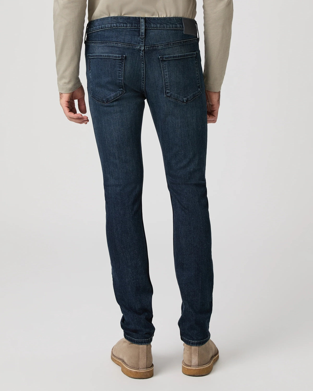 PAIGE - Transcend LENNOX Slim Jean in BENICIO Mid Blue Wash M653O29-C764