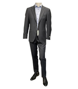 CANALI - Grey With Blue Windowpane Check Wool Suit 12280/19-BF02565-117