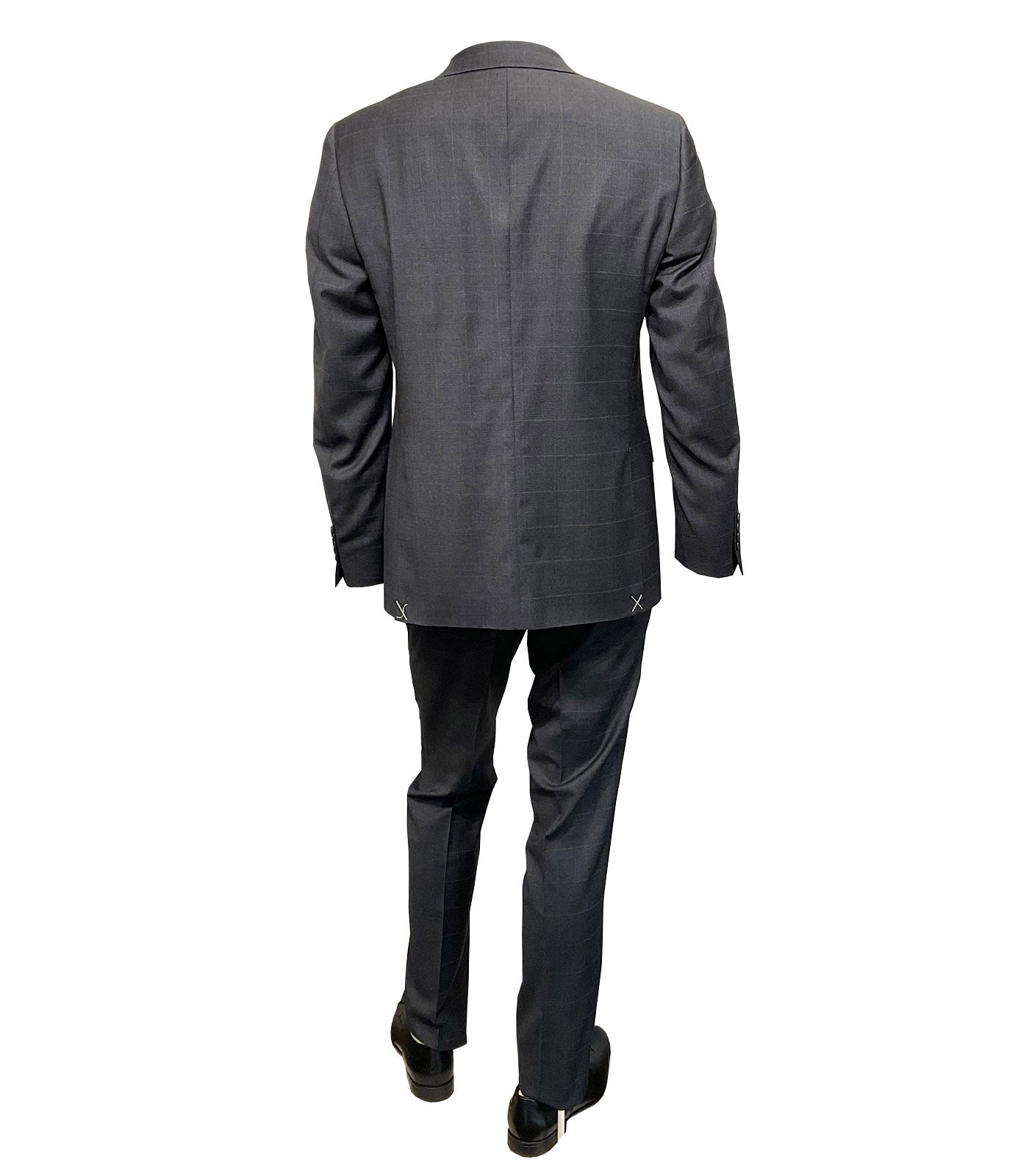CANALI - Grey With Blue Windowpane Check Wool Suit 12280/19-BF02565-117