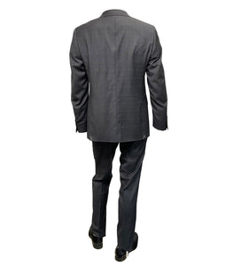 CANALI - Grey With Blue Windowpane Check Wool Suit 12280/19-BF02565-117
