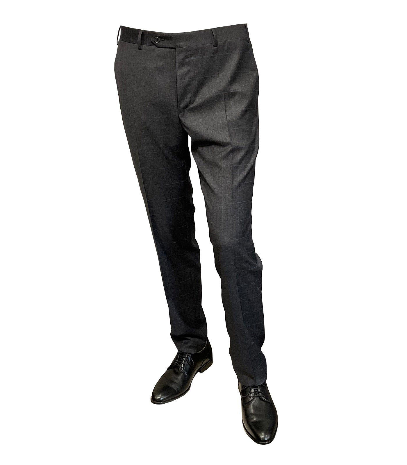 CANALI - Grey With Blue Windowpane Check Wool Suit 12280/19-BF02565-117