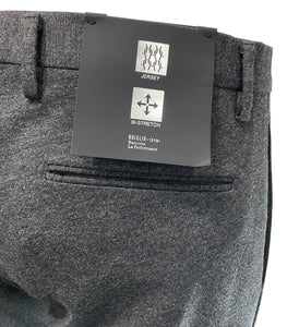 BRIGLIA 1949 - Charcoal Grey Bi-Stretch Jersey Trousers BG03P 400110 060