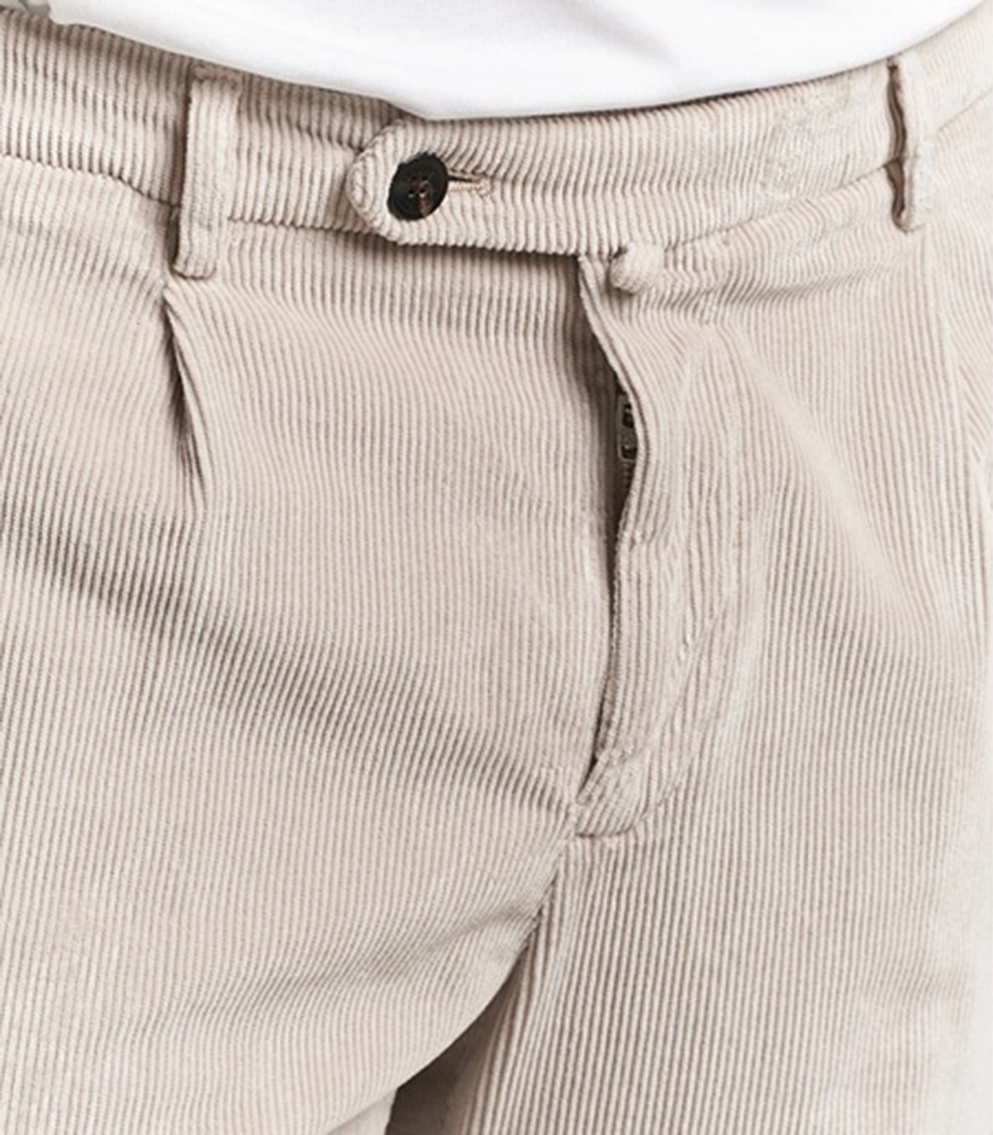 BRIGLIA 1949 - Yuta Beige Easy Fit Corduroy Trousers BG21-400067-023