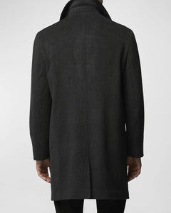 RODD AND GUNN - ARCHERS Wool and Cashmere Overcoat in GRANITE