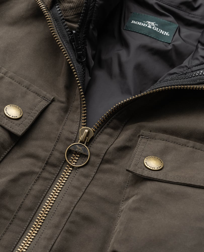 RODD & GUNN - ABERDEEN Jacket in DEEP OLIVE with Detatchable inner BP1568
