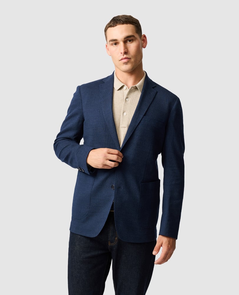 RODD & GUNN - HOLDENS BAY 2 Button Jacket in Midnight BP1650